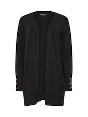 M&Co Black Button Detail Midi Cardigan - Image 5 of 5