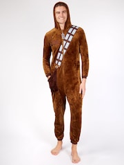 Character Brown Star Wars Chewbacca Fleece All In One - Image 1 of 4