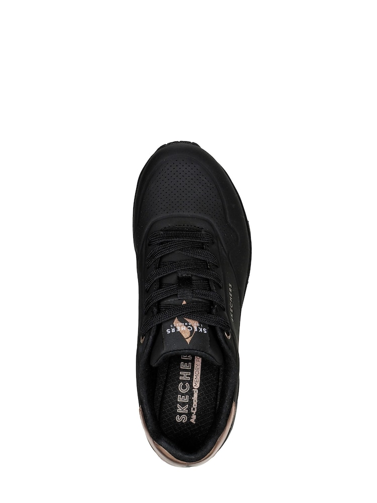 Black Light - Skechers Golden Womens Standard Fit Uno Trainers - Image 4 of 5