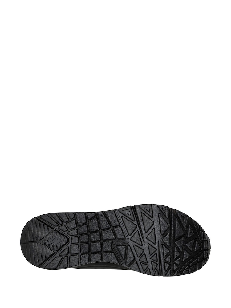 Skechers Black Light Black Golden Womens Standard Fit Uno Trainers - Image 5 of 5