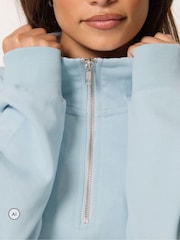 Blu - M&Co Petite Set felpa e pantaloni joggers a gamba larga - Immagine 4 di 5