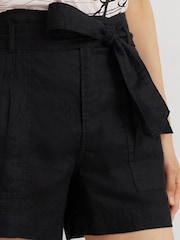 Lauren Ralph Lauren Davian Belted Linen Shorts - Image 5 of 5