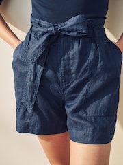Lauren Ralph Lauren Davian Belted Linen Shorts - Image 4 of 4