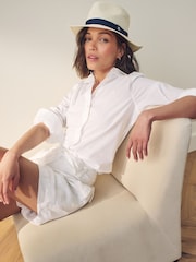 Lauren Ralph Lauren Davian Belted Linen Shorts - Image 3 of 5