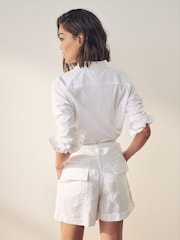 Lauren Ralph Lauren Davian Belted Linen Shorts - Image 4 of 5