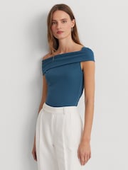 Lauren Ralph Lauren Gianna Stretch Jersey Off Shoulder Top - Image 1 of 8