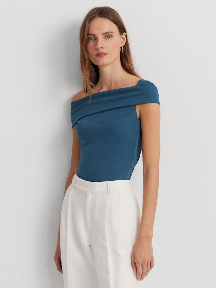 Lauren Ralph Lauren Gianna Stretch Jersey Off Shoulder Top - Image 1 of 8 Lauren Ralph Lauren Gianna Stretch Jersey Off Shoulder Top - Image 1 of 8