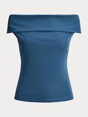 Lauren Ralph Lauren Gianna Stretch Jersey Off Shoulder Top - Image 8 of 8