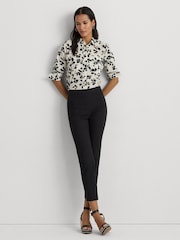 Lauren Ralph Lauren White/Black Court Classic Fit Leaf Print Shirt - Image 3 of 7