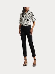 Lauren Ralph Lauren White/Black Court Classic Fit Leaf Print Shirt - Image 4 of 7
