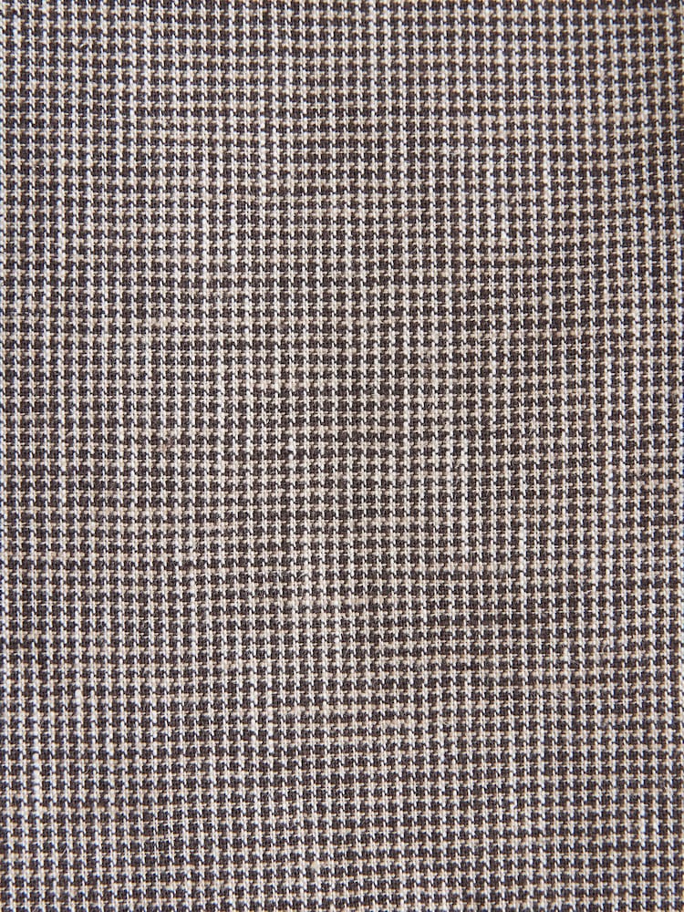 Taupe Tailored Fit Linen Puppytooth Suit: Jacket - Image 9 of 9