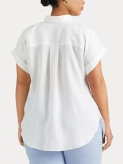 Lauren Ralph Lauren Curve Linen Dolman Sleeve Shirt - Image 5 of 8