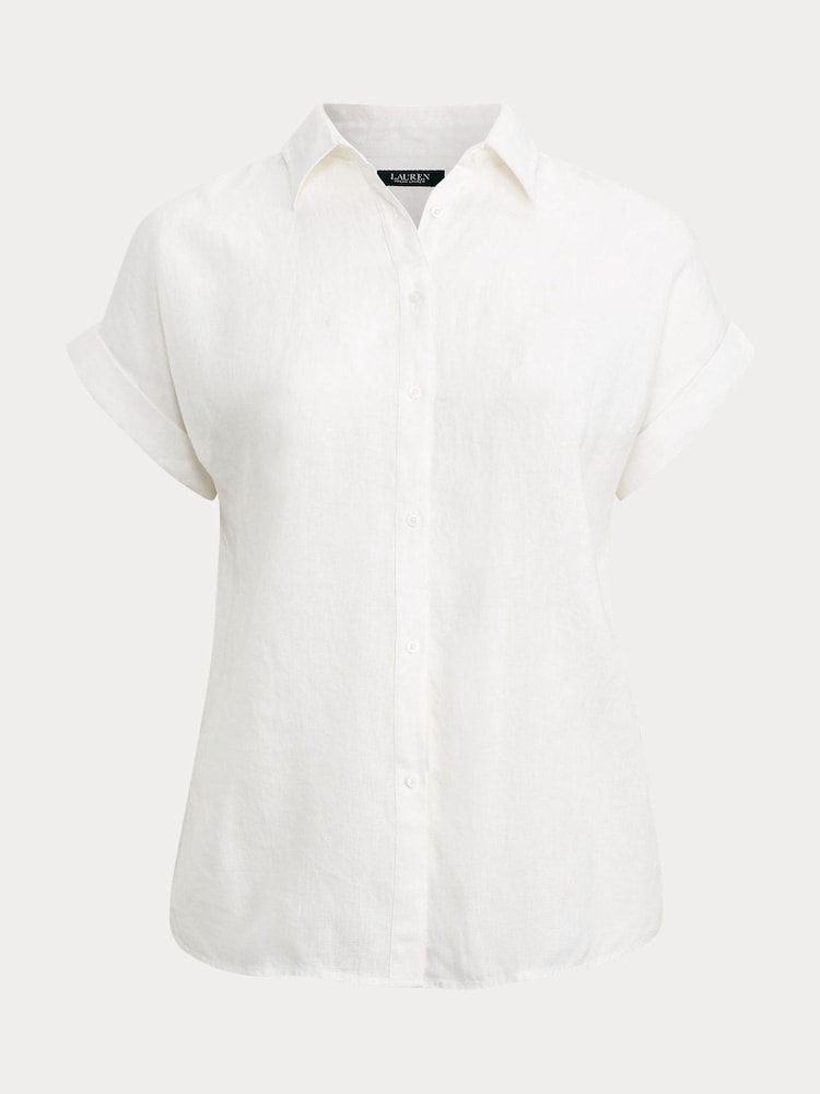 Lauren Ralph Lauren Curve Linen Dolman Sleeve Shirt - Image 8 of 8 Lauren Ralph Lauren Curve Linen Dolman Sleeve Shirt - Image 8 of 8