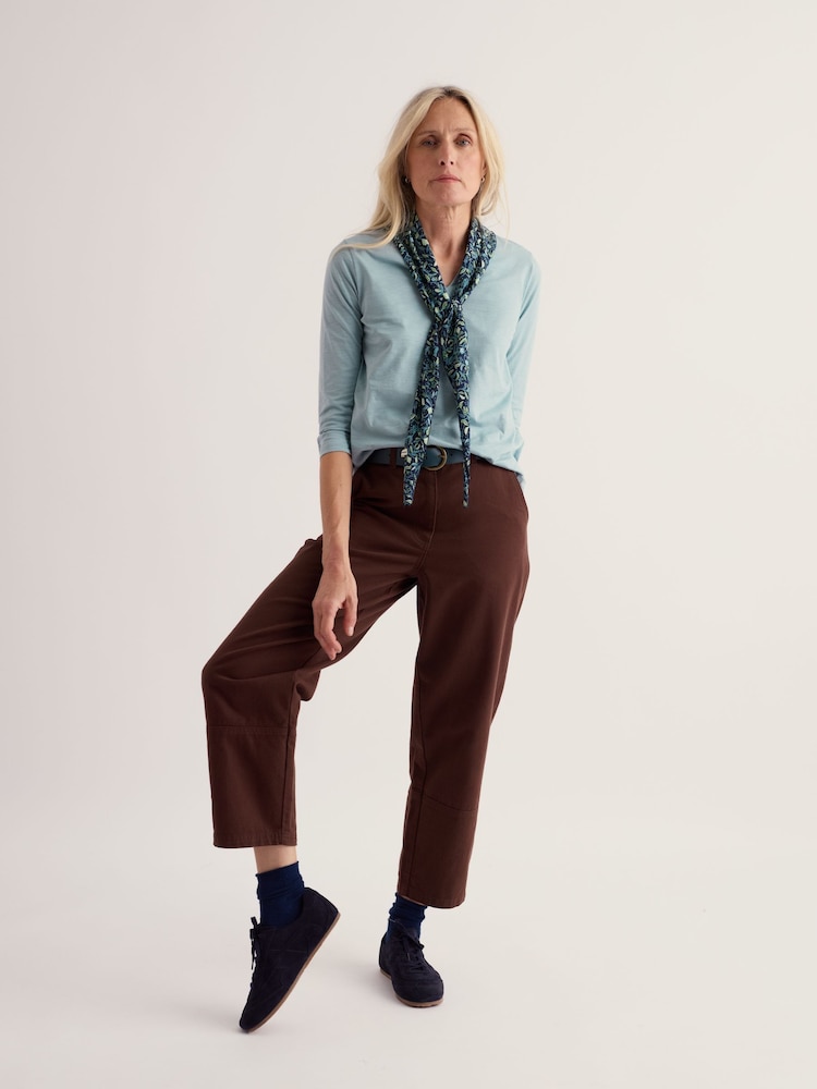 Seasalt Cornwall Blue 3/4 Kellow Top - Image 1 of 5 Seasalt Cornwall Blue 3/4 Kellow Top - Image 1 of 5