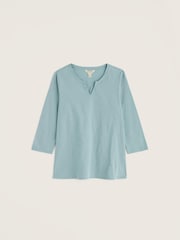 Seasalt Cornwall Blue 3/4 Kellow Top - Image 4 of 5