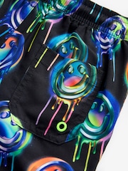 Black Graffiti Printed Swim Shorts (3-16yrs) - Image 6 of 6