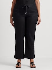 Lauren Ralph Lauren Curve 100% Linen Drawstring Trousers - Image 1 of 8