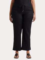 Lauren Ralph Lauren Curve 100% Linen Drawstring Trousers - Image 4 of 8
