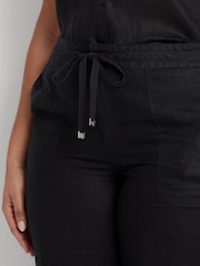 Lauren Ralph Lauren Curve 100% Linen Drawstring Trousers - Image 5 of 8