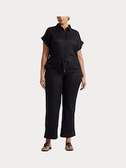 Lauren Ralph Lauren Curve 100% Linen Drawstring Trousers - Image 7 of 8
