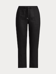 Lauren Ralph Lauren Curve 100% Linen Drawstring Trousers - Image 8 of 8