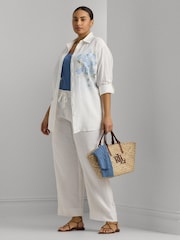 Lauren Ralph Lauren Curve Linen Drawstring Trousers - Image 1 of 4