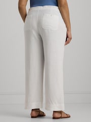 Lauren Ralph Lauren Curve Linen Drawstring Trousers - Image 2 of 4