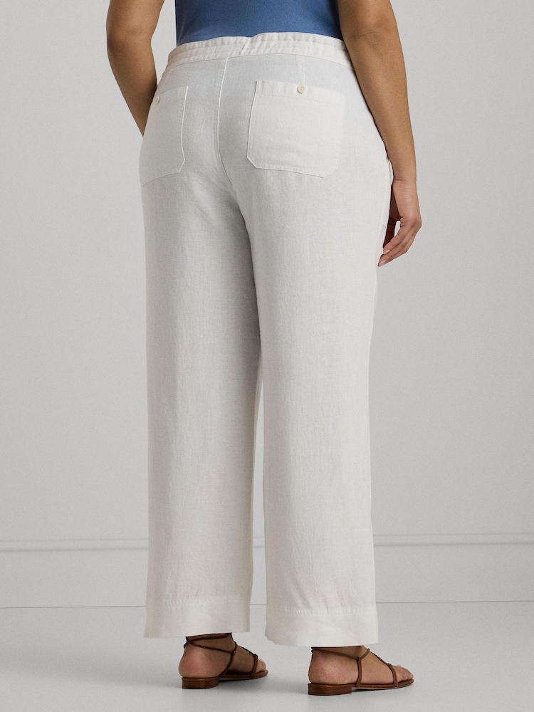 Lauren Ralph Lauren Curve Linen Drawstring Trousers - Image 2 of 4 Lauren Ralph Lauren Curve Linen Drawstring Trousers - Image 2 of 4