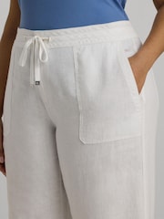 Lauren Ralph Lauren Curve Linen Drawstring Trousers - Image 3 of 4