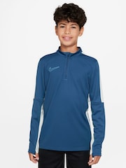 Nike Blue/White Dri-FIT Academy Half Zip Training Drill Top - Image 1 of 7