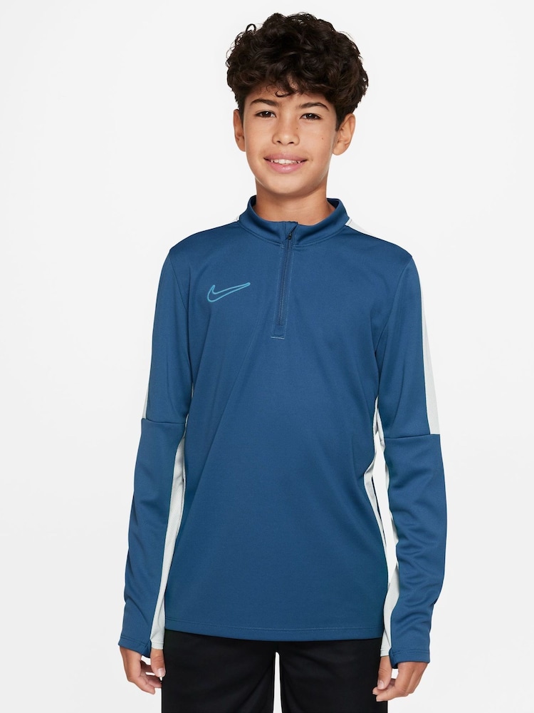 Nike Blue/White Dri-FIT Academy Half Zip Training Drill Top - Image 1 of 7
