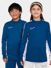 Nike Blue/White Dri-FIT Academy Half Zip Training Drill Top - Image 3 of 7