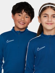 Nike Blue/White Dri-FIT Academy Half Zip Training Drill Top - Image 6 of 7