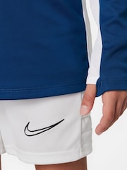 Nike Blue/White Dri-FIT Academy Half Zip Training Drill Top - Image 7 of 7