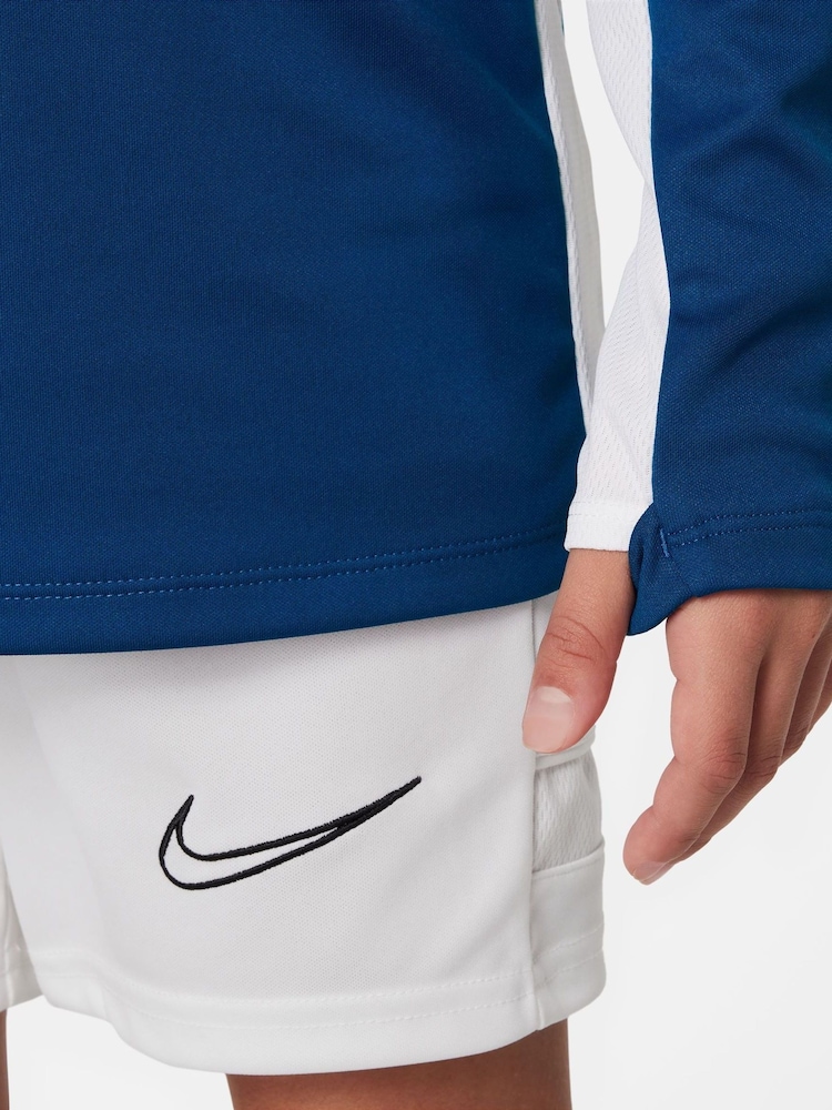 Nike Blue/White Dri-FIT Academy Half Zip Training Drill Top - Image 7 of 7
