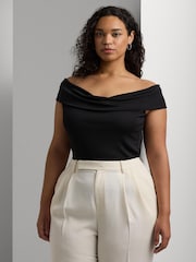 Lauren Ralph Lauren Curve Giannia Jersey Top - Image 1 of 5