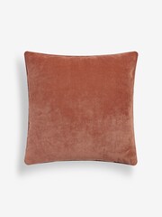 Peach Pink 59 x 59cm Soft Velour Cushion - Image 3 of 4
