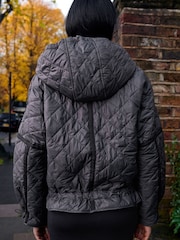 Slate Grey Short Quilted Jacket - Image 2 of 9