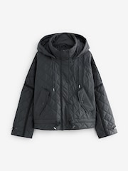 Slate Grey Short Quilted Jacket - Image 6 of 9