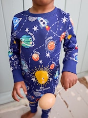 Mornariška/siva prostor - Snuggle 100% bombažna pižama 3 komplet (9mths-8yrs) - Slika 5 iz 10