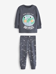Mornariška/siva prostor - Snuggle 100% bombažna pižama 3 komplet (9mths-8yrs) - Slika 6 iz 10
