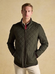 Joules Maynard Green Diamond Quilted Jacket - Image 1 of 10