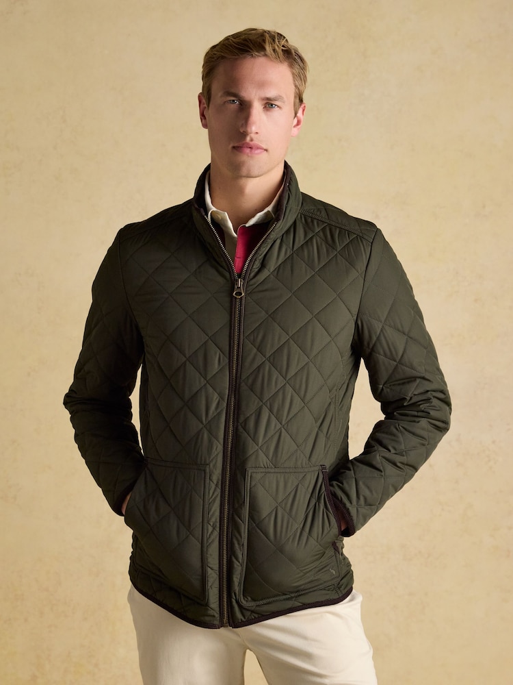 Joules Maynard Green Diamond Quilted Jacket - Image 1 of 10