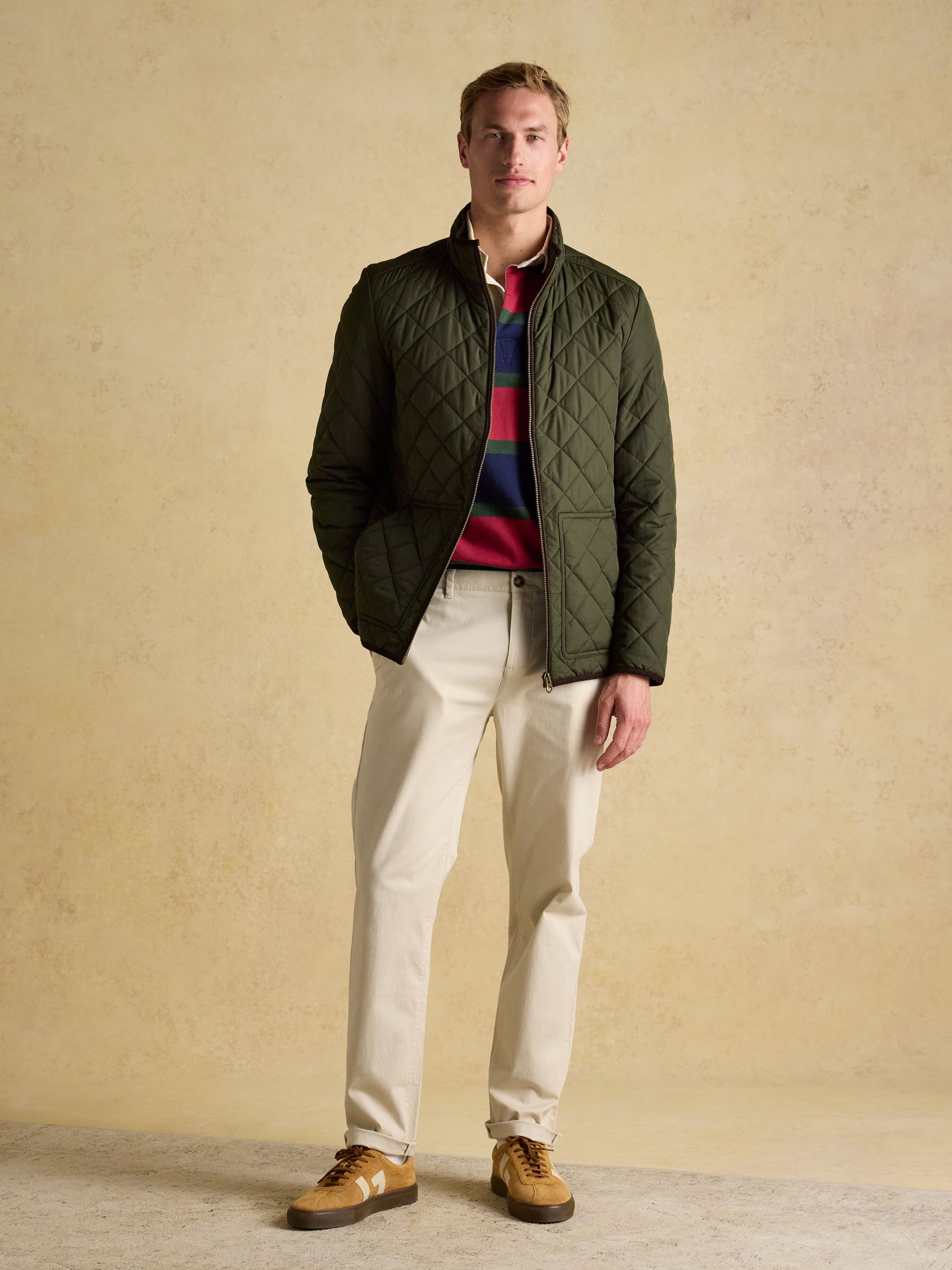 Buy Joules Maynard Green Diamond Quilted Jacket from Next Luxembourg