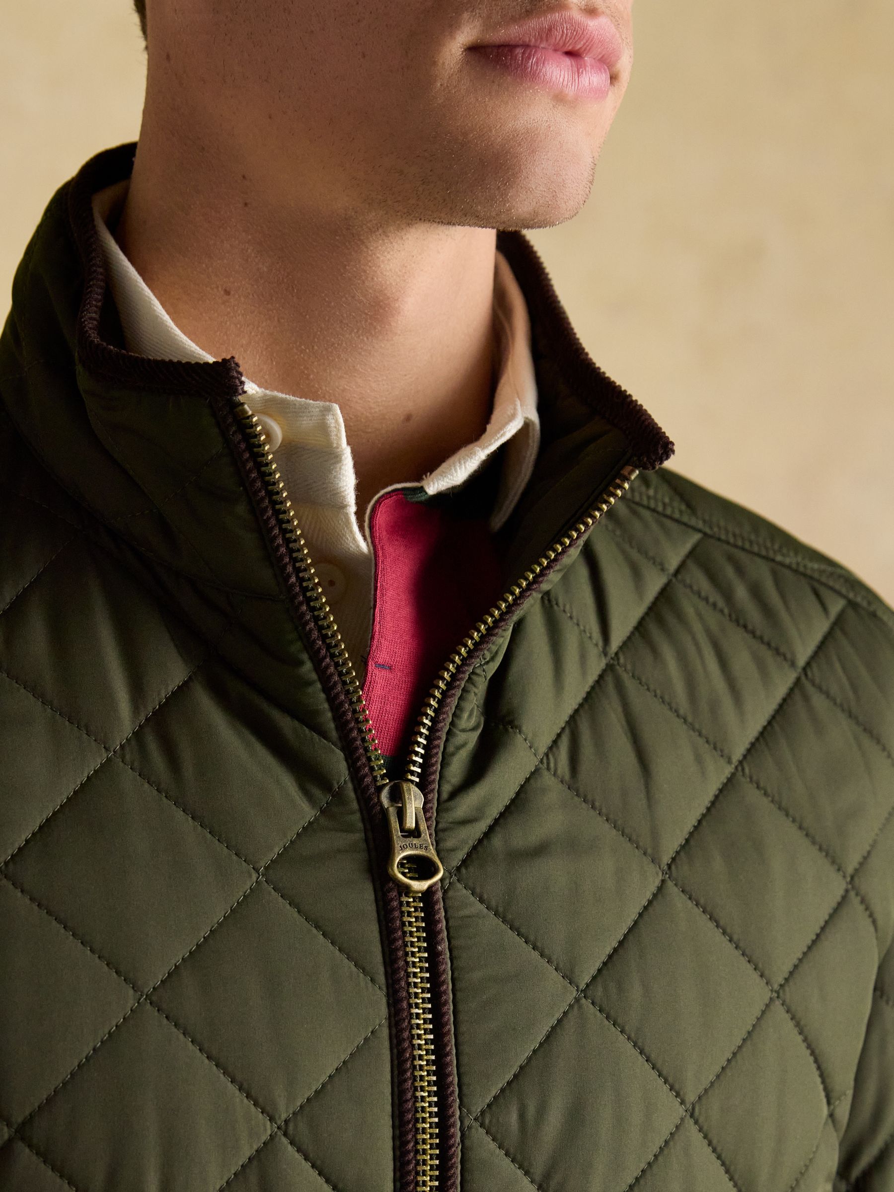 Buy Joules Maynard Green Diamond Quilted Jacket from Next Luxembourg