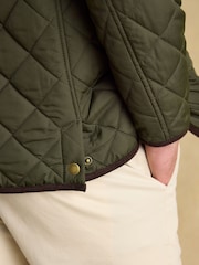 Joules Maynard Green Diamond Quilted Jacket - Image 9 of 10
