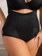 Pour Moi Black Lingerie Hourglass Shapewear Firm Tummy Control High Waist Knickers - Image 3 of 5