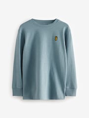 Blue Long Sleeve Cosy T-Shirts 4 Pack (3-16yrs) - Image 2 of 8