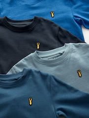 Blue Long Sleeve Cosy T-Shirts 4 Pack (3-16yrs) - Image 7 of 8