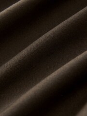 Dark Brown Slim Fit Long Sleeve Oxford Shirt - Image 8 of 8